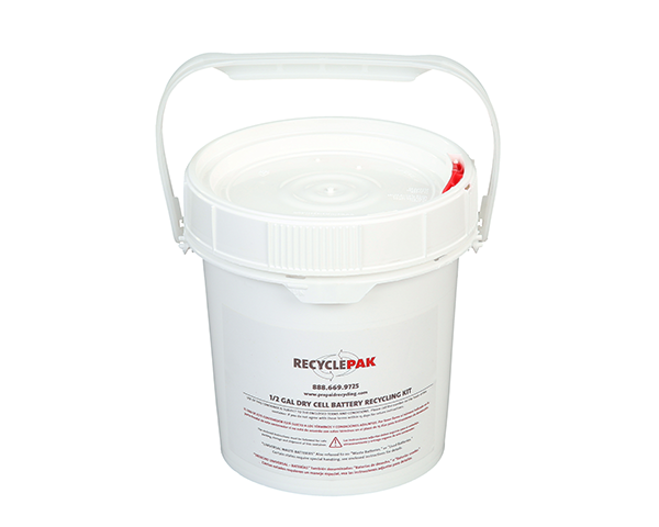 SUPPLY-093CH- 1/2 GAL DRY CELL BATTERY RECYCLING PAIL (EACH)